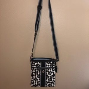 Coach black and white crossbody
